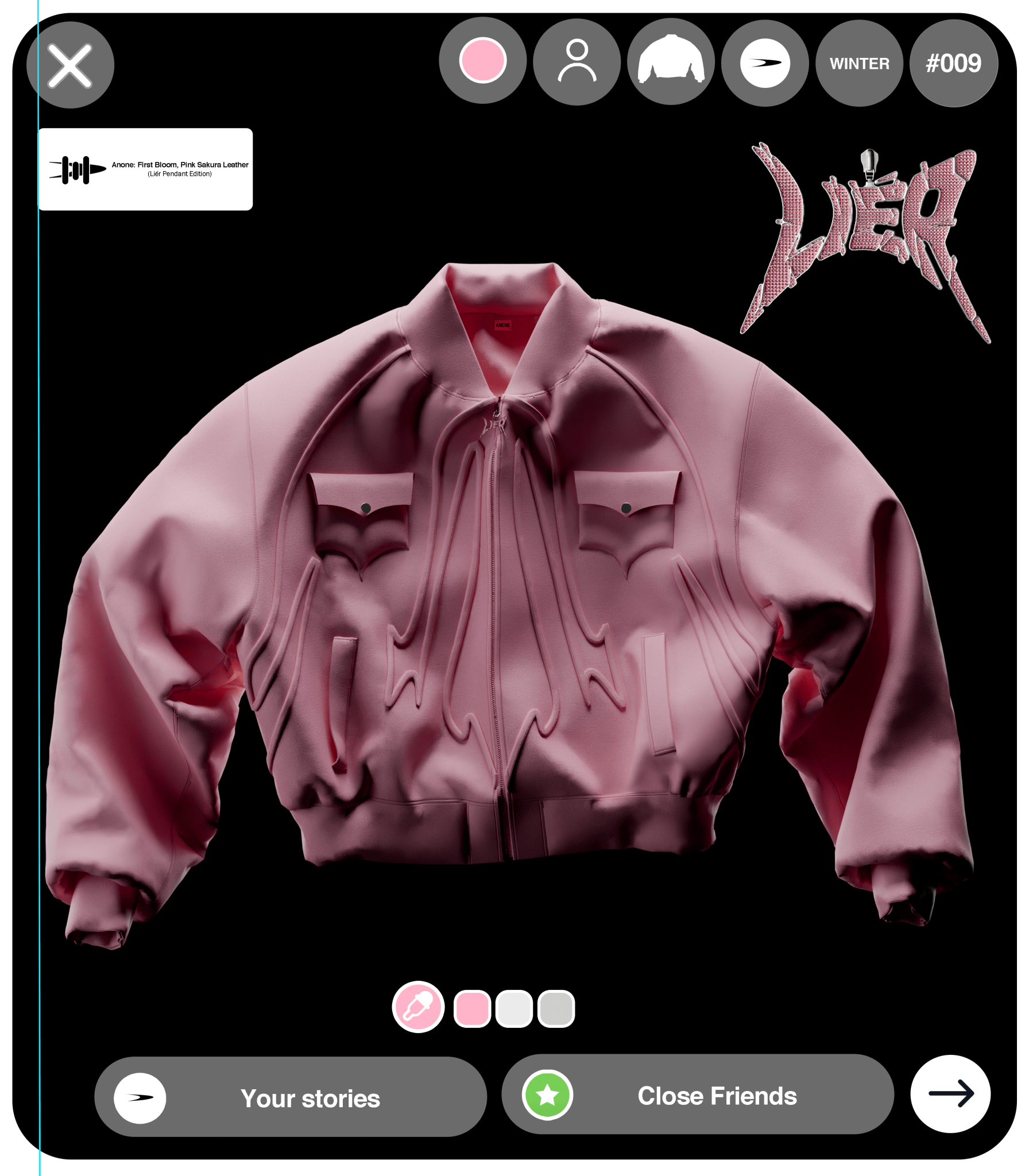 PINK SAKURA LEATHER JACKET (LIÉR EDITION)